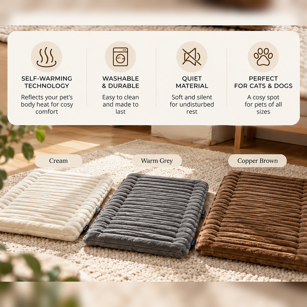 Sunday Sleeper™ CozyPaws Self-Warming Pet Mat