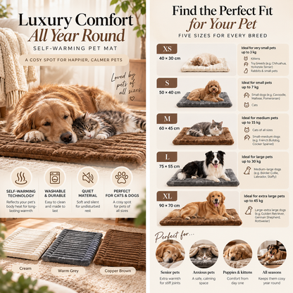 Sunday Sleeper™ CozyPaws Self-Warming Pet Mat
